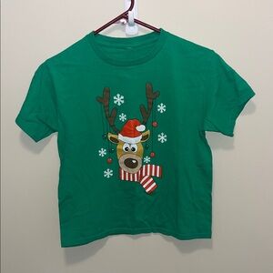 Target Green Holiday Reindeer Tee